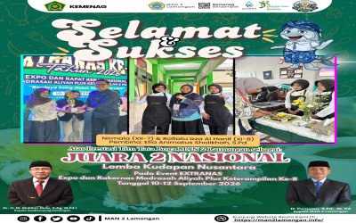Tampil Gemilang di EXTRANAS Ke-8 2026, MAN 2 Lamongan Sabet Juara Tervariatif Expo dan Juara 2 Nasional Kudapan Nusantara